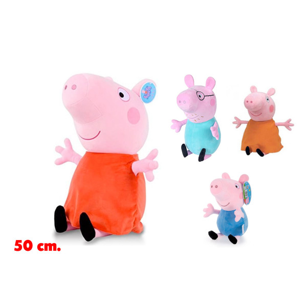 Peppa Pig peluche 50cm 4 soggetti