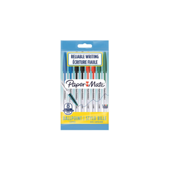 Penna puoch paper mate 1mm ass.te bls. 8pz